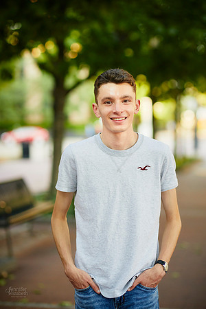 Ian: Senior Portrait Session at Nationwide Arena