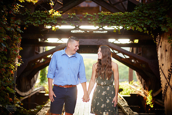 Gina & Allen: Engagement Session in the Flats in Downtown Cleveland