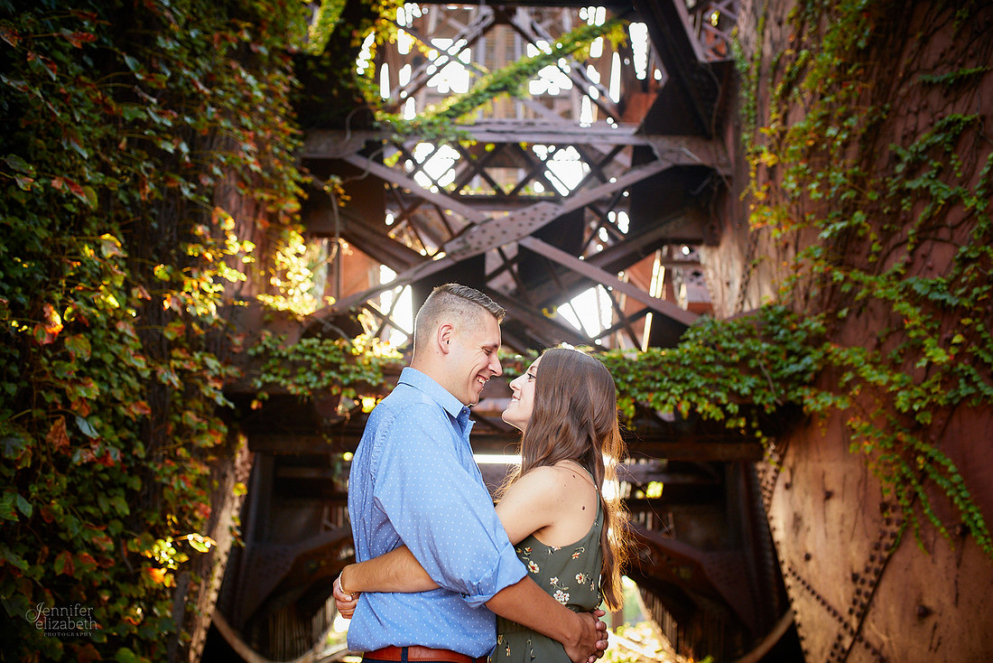 Gina & Allen: Engagement Session in the Flats in Downtown Cleveland