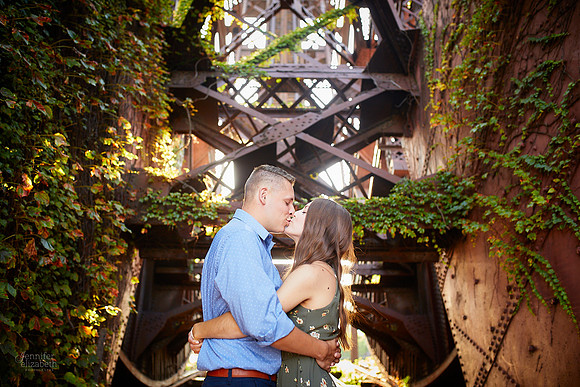 Gina & Allen: Engagement Session in the Flats in Downtown Cleveland