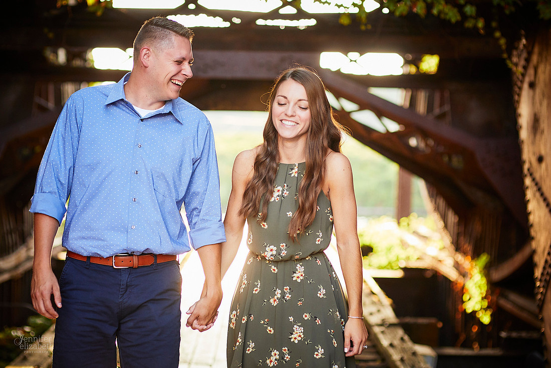 Gina & Allen: Engagement Session in the Flats in Downtown Cleveland