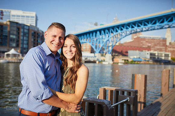 Gina & Allen: Engagement Session in the Flats in Downtown Cleveland