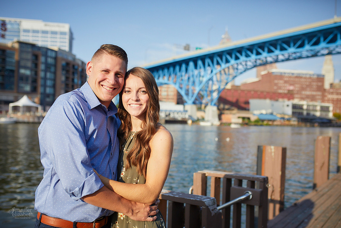 Gina & Allen: Engagement Session in the Flats in Downtown Cleveland