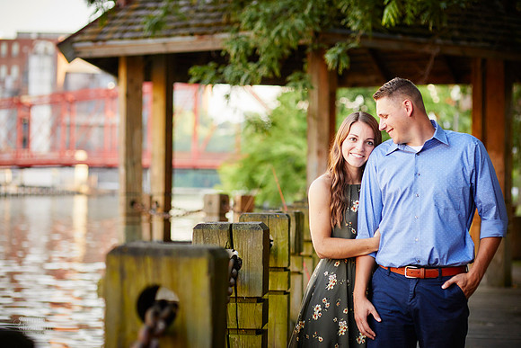 Gina & Allen: Engagement Session in the Flats in Downtown Cleveland