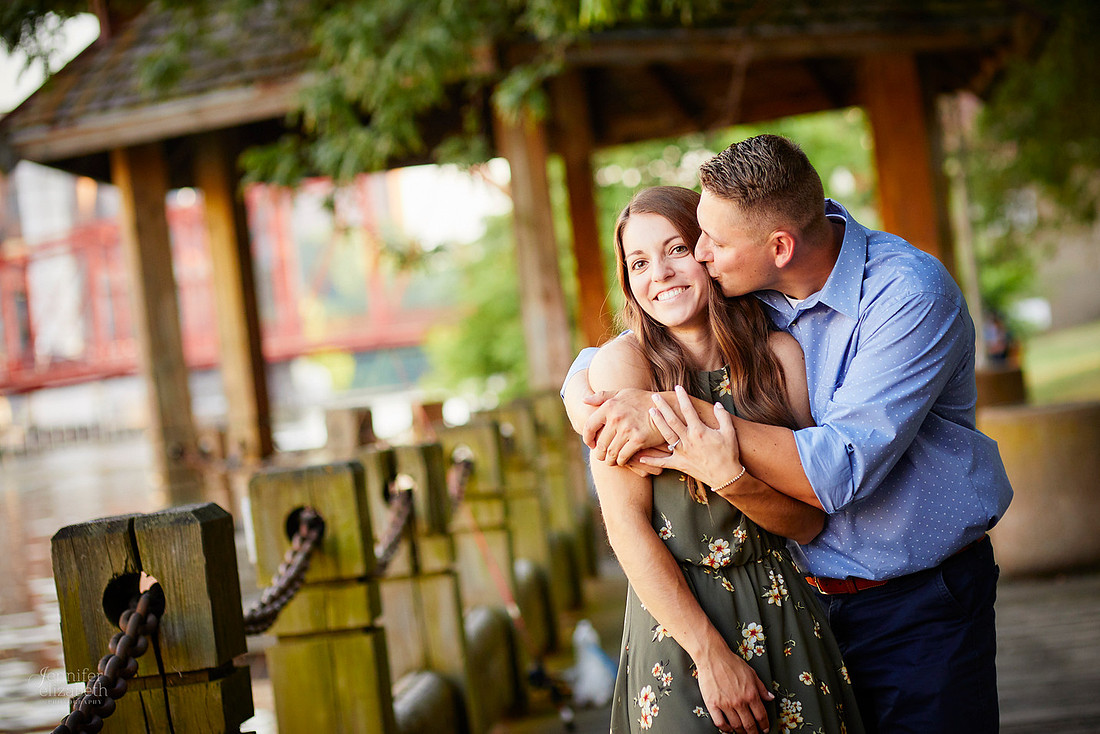 Gina & Allen: Engagement Session in the Flats in Downtown Cleveland
