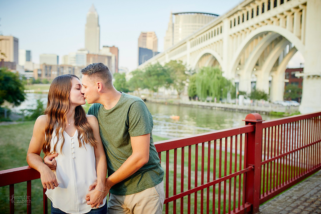 Gina & Allen: Engagement Session in the Flats in Downtown Cleveland