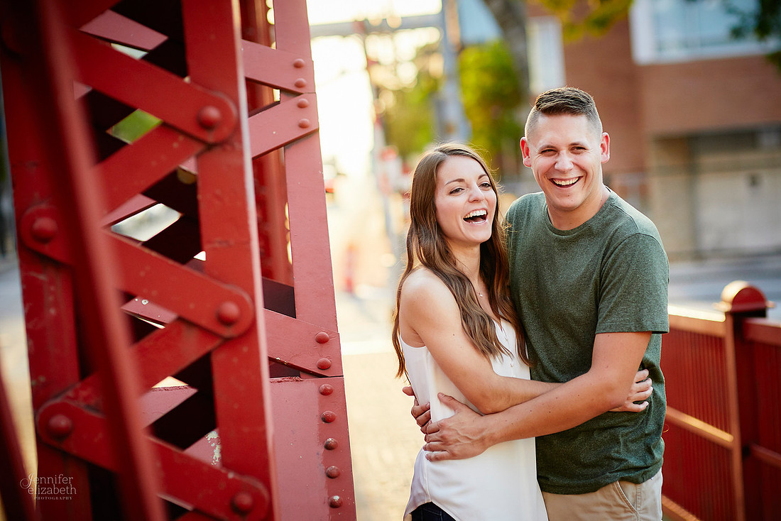 Gina & Allen: Engagement Session in the Flats in Downtown Cleveland