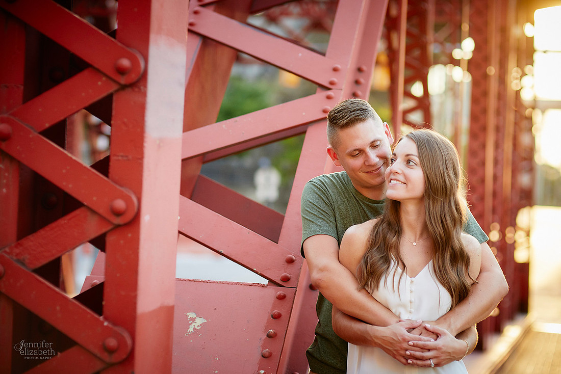 Gina & Allen: Engagement Session in the Flats in Downtown Cleveland