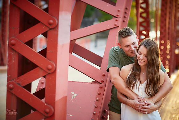 Gina & Allen: Engagement Session in the Flats in Downtown Cleveland