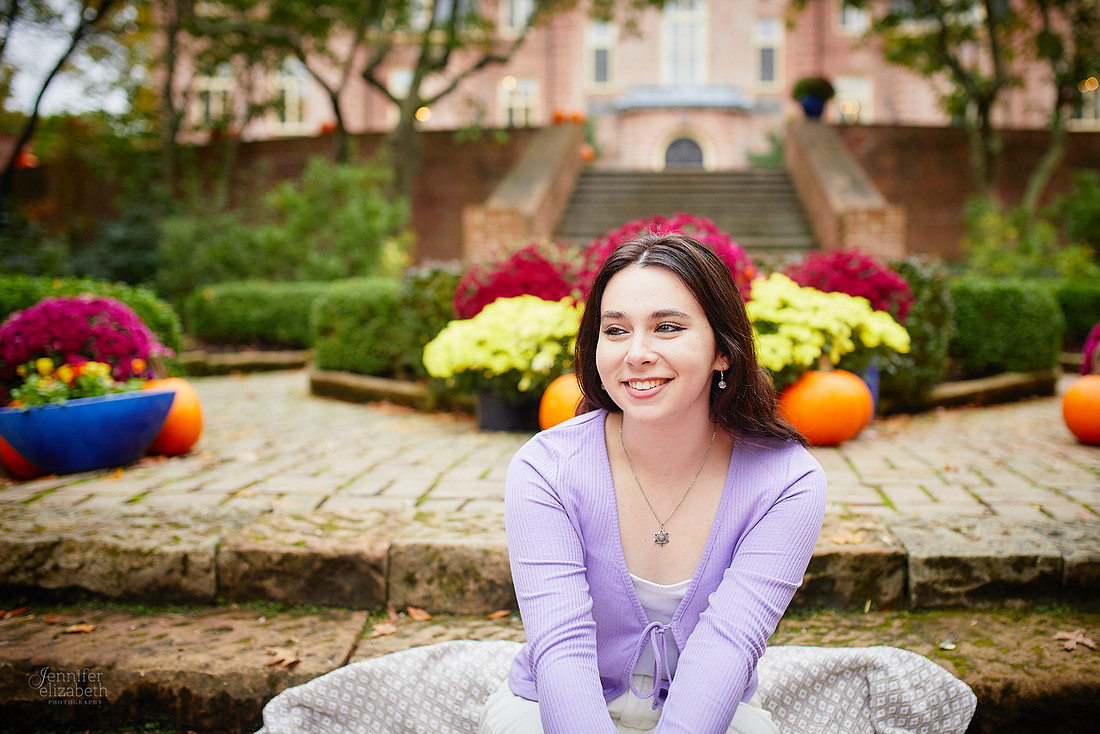Emma: Senior Session at Kingwood Center Gardens in Mansfield