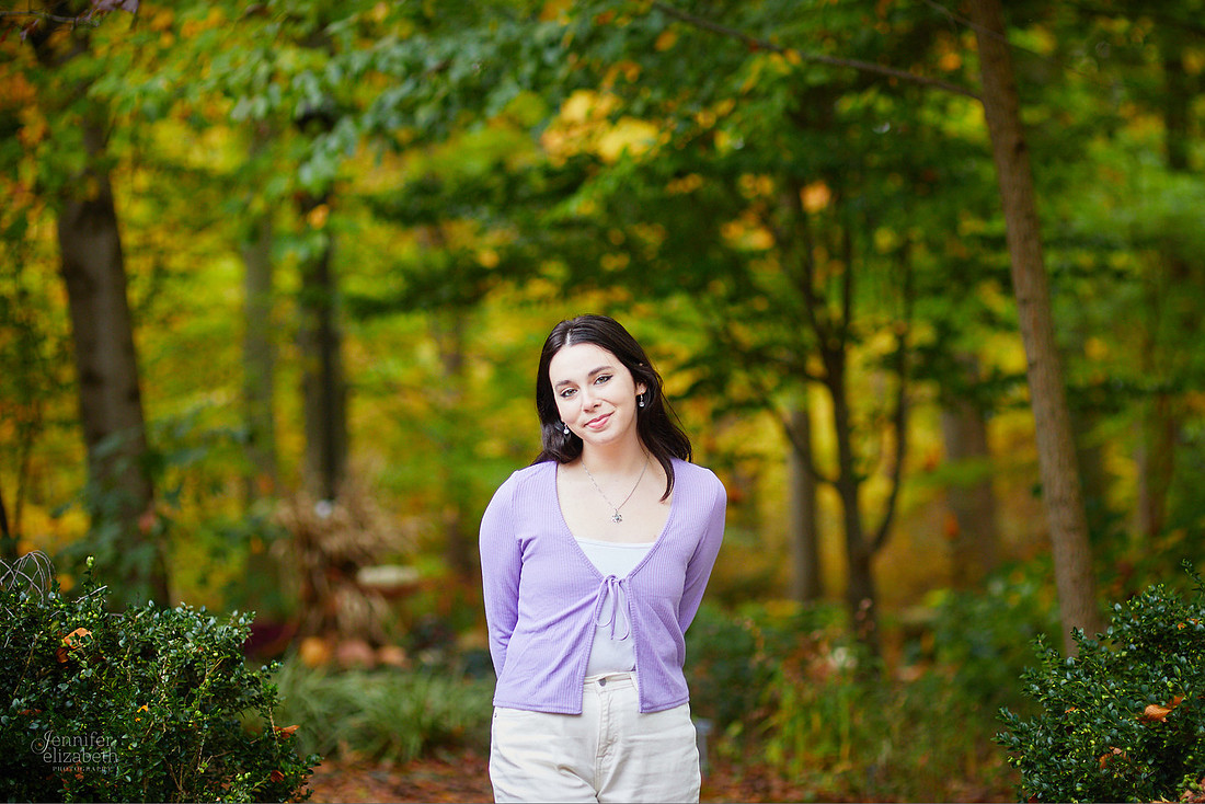 Emma: Senior Session at Kingwood Center Gardens in Mansfield