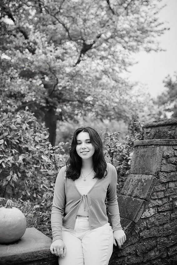 Emma: Senior Session at Kingwood Center Gardens in Mansfield