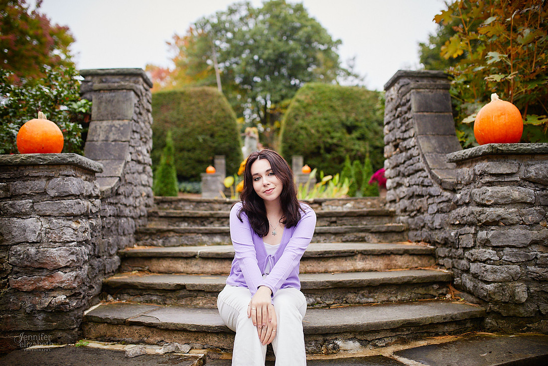 Emma: Senior Session at Kingwood Center Gardens in Mansfield