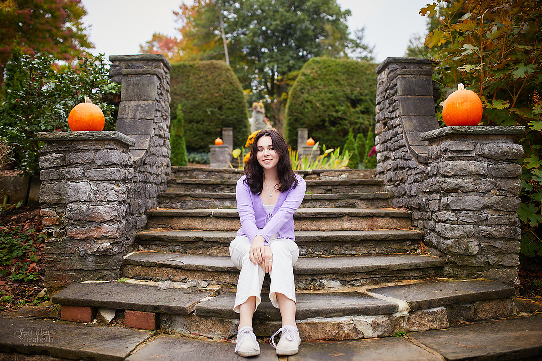 Emma: Senior Session at Kingwood Center Gardens in Mansfield