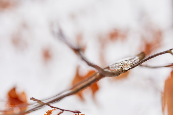 Emily & Brett: Winter Engagement in Brecksville Reservation