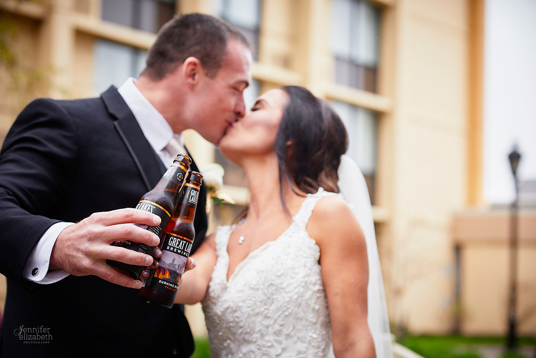Chrissy and Mike's Spring Wedding at the Cleveland Airport Marriott Hotel