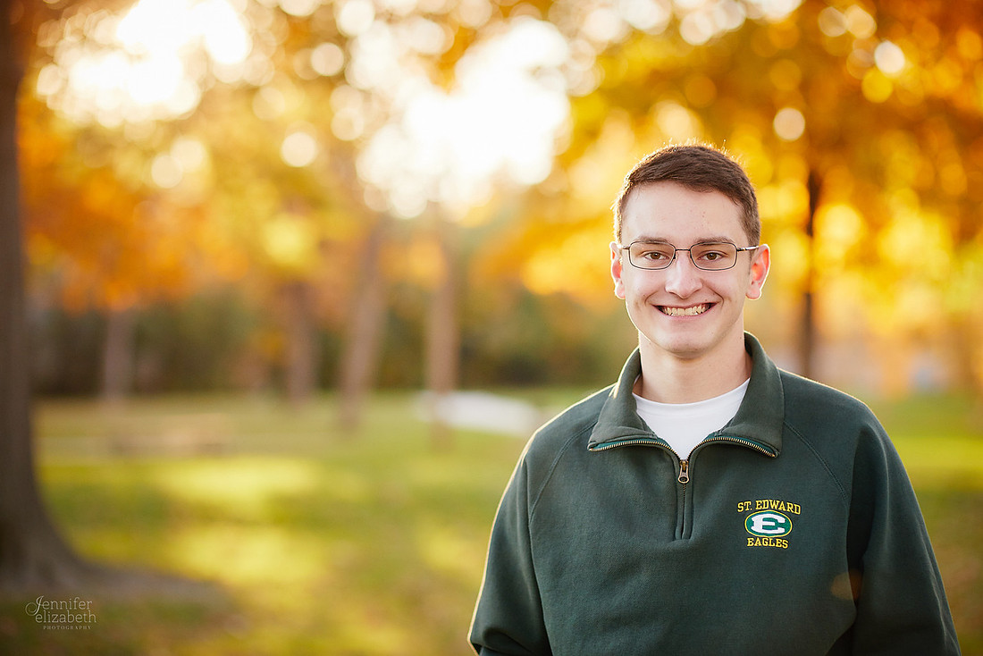 Joey: Senior Session at Lakewood Park and St. Edward High School