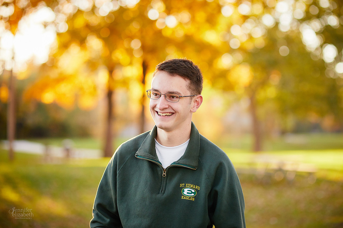 Joey: Senior Session at Lakewood Park and St. Edward High School