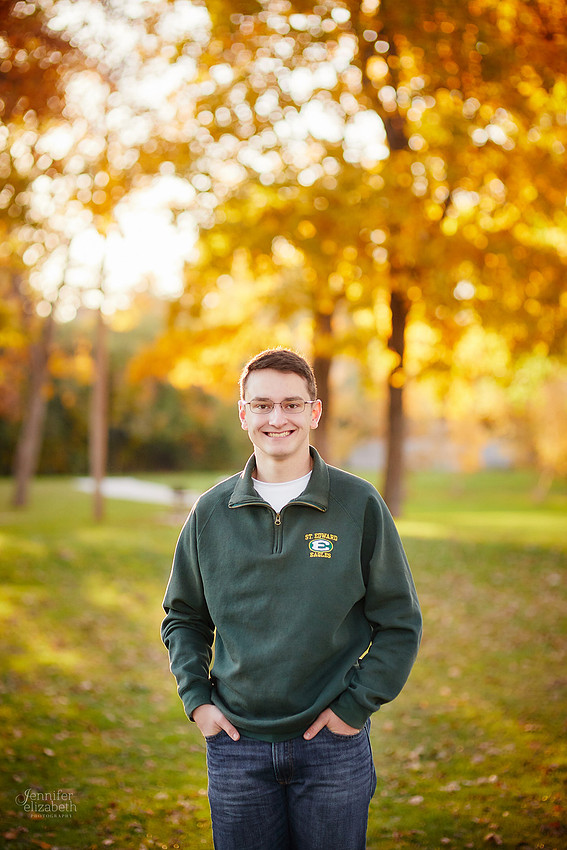 Joey: Senior Session at Lakewood Park and St. Edward High School