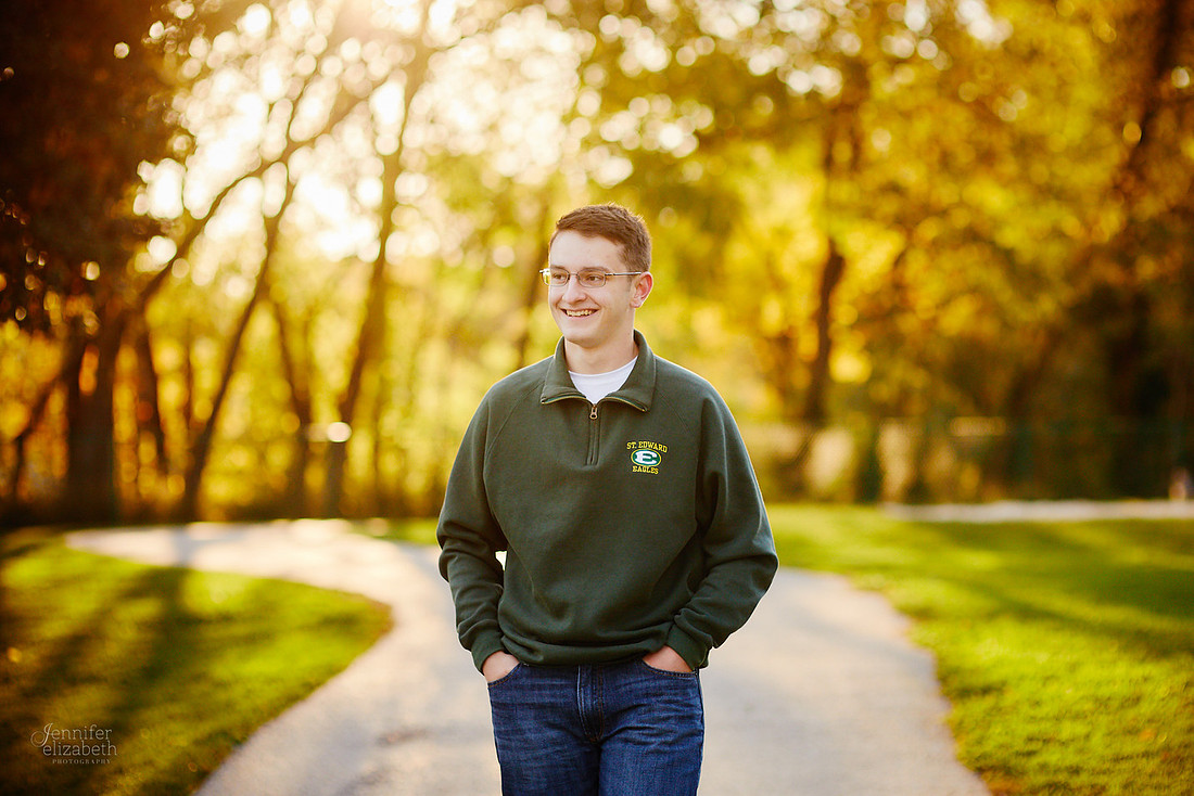 Joey: Senior Session at Lakewood Park and St. Edward High School