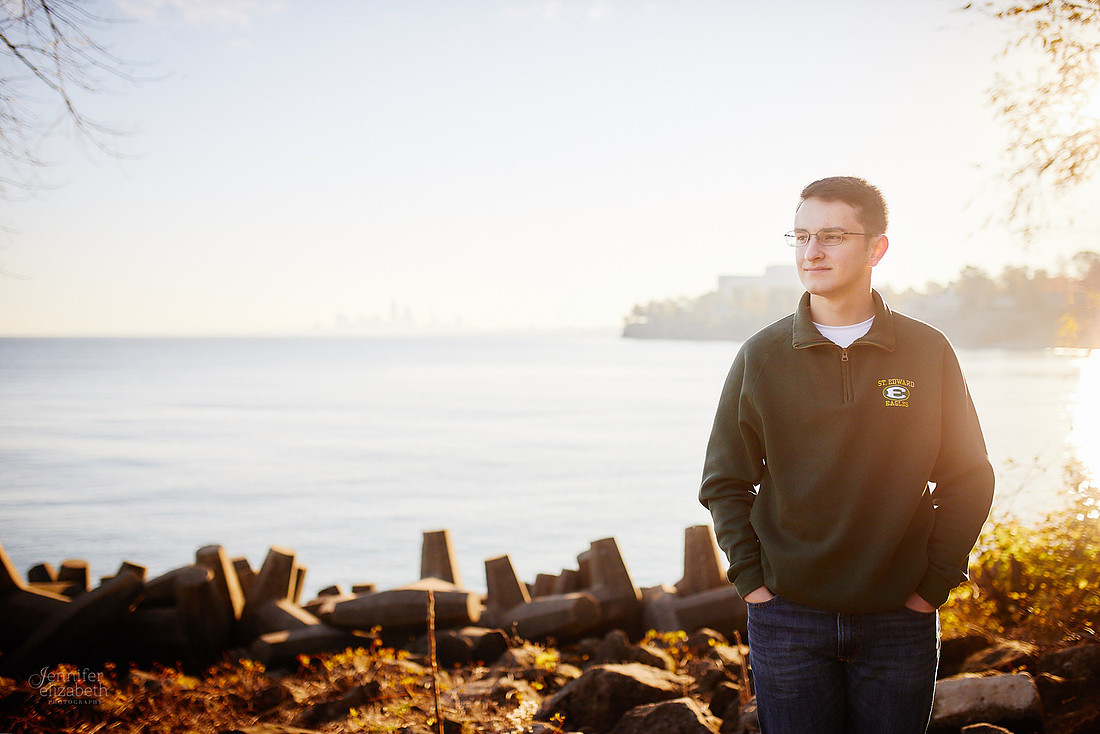Joey: Senior Session at Lakewood Park and St. Edward High School