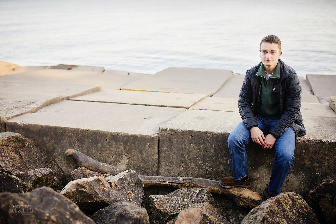 Joey: Senior Session at Lakewood Park and St. Edward High School