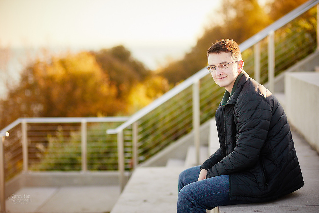 Joey: Senior Session at Lakewood Park and St. Edward High School