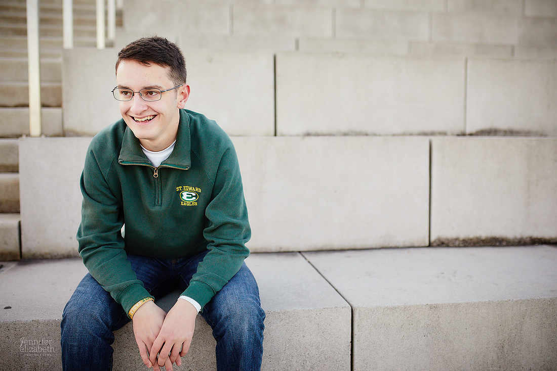 Joey: Senior Session at Lakewood Park and St. Edward High School