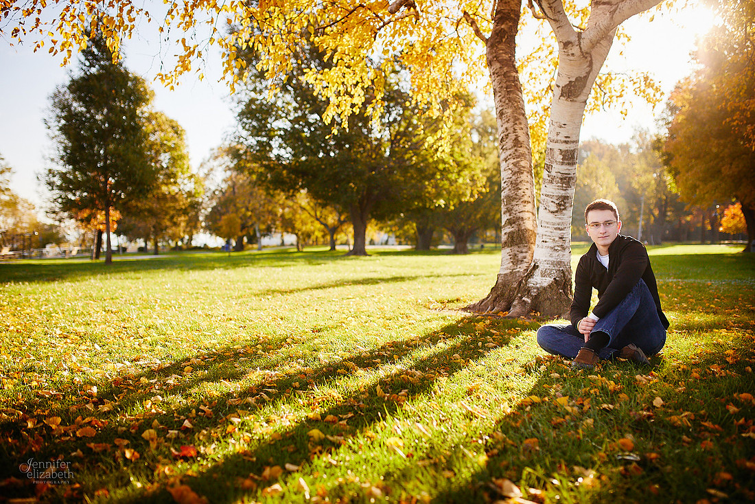 Joey: Senior Session at Lakewood Park and St. Edward High School