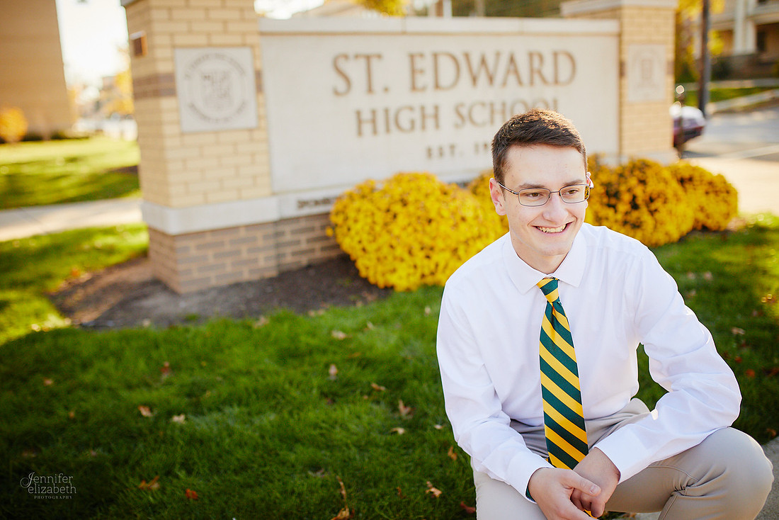 Joey: Senior Session at Lakewood Park and St. Edward High School