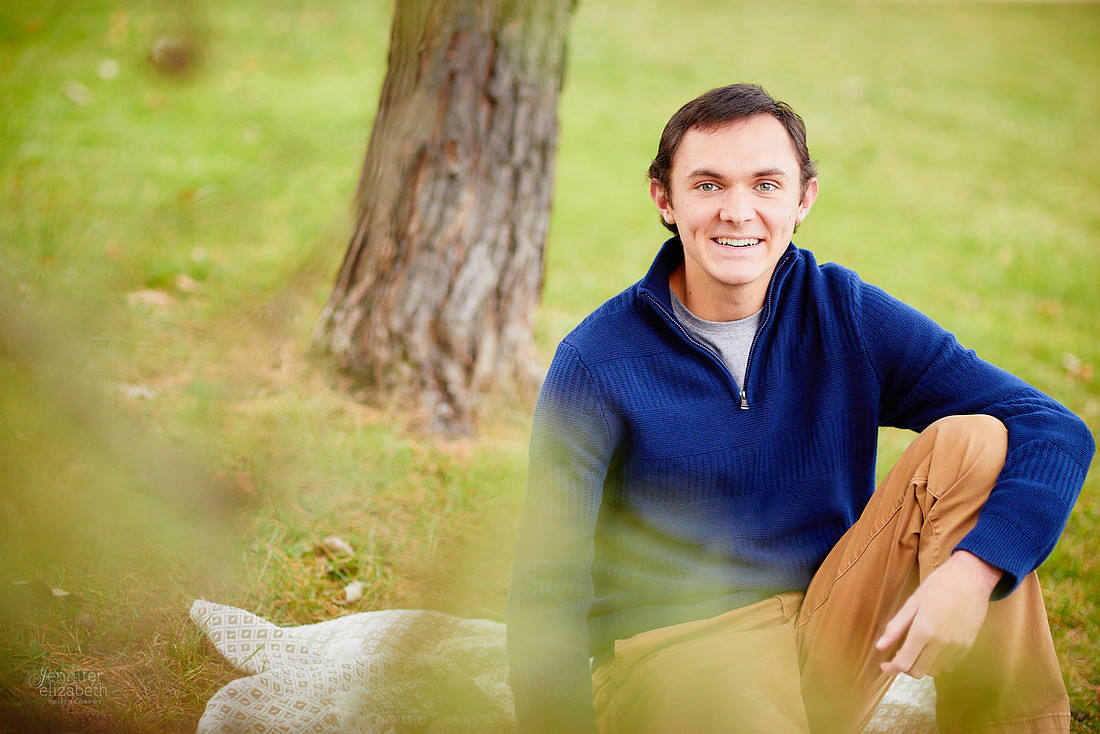 Nate: Senior Portrait Session in Antrim Park, Columbus