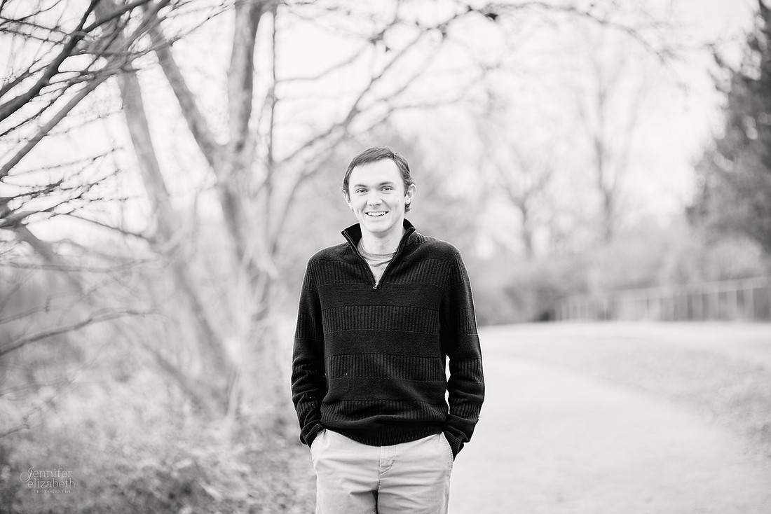 Nate: Senior Portrait Session in Antrim Park, Columbus