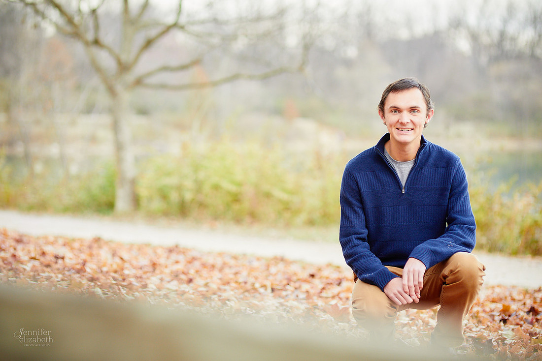 Nate: Senior Portrait Session in Antrim Park, Columbus