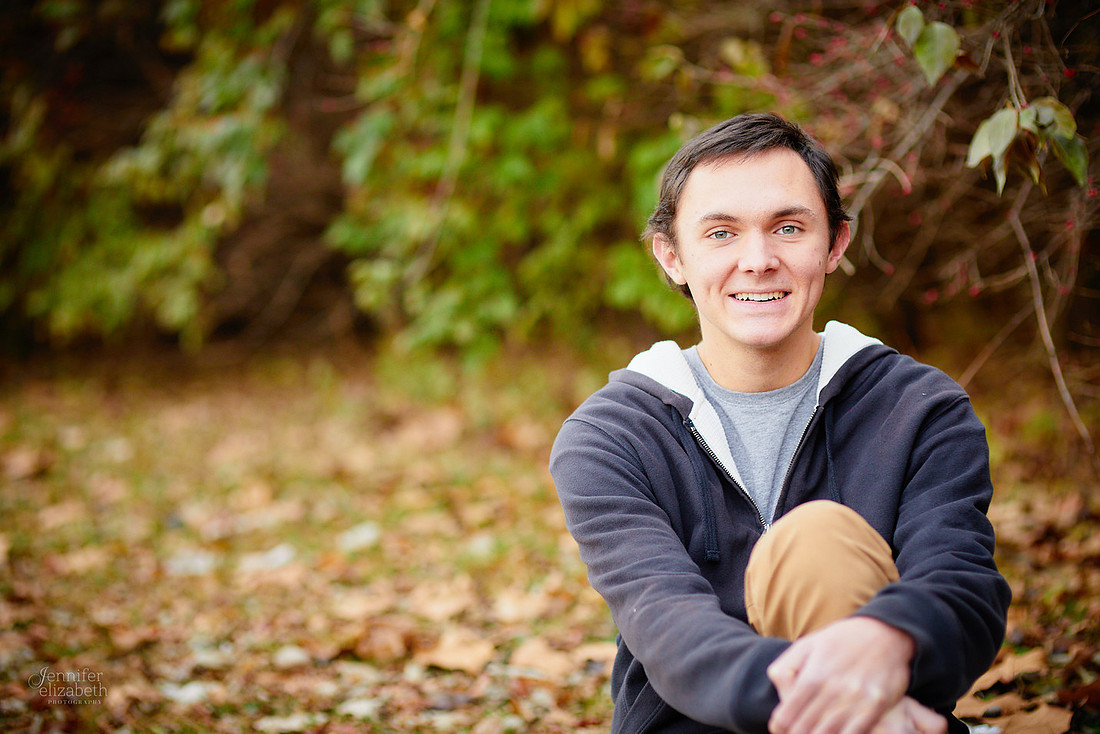 Nate: Senior Portrait Session in Antrim Park, Columbus