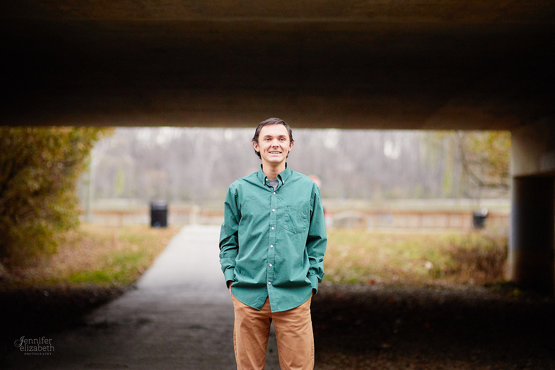 Nate: Senior Portrait Session in Antrim Park, Columbus