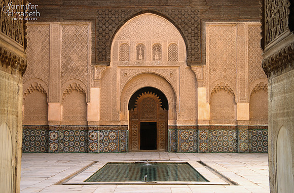 The Ali Ben Youssef Madrassa in Marrakech, Morocco