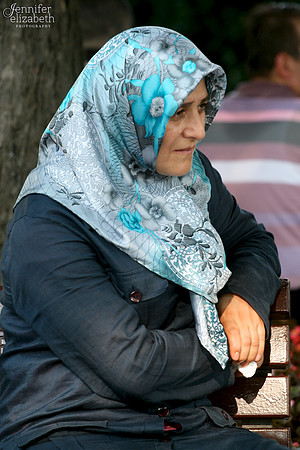 Woman in Hippodrome Park in Istanbul, Turkey