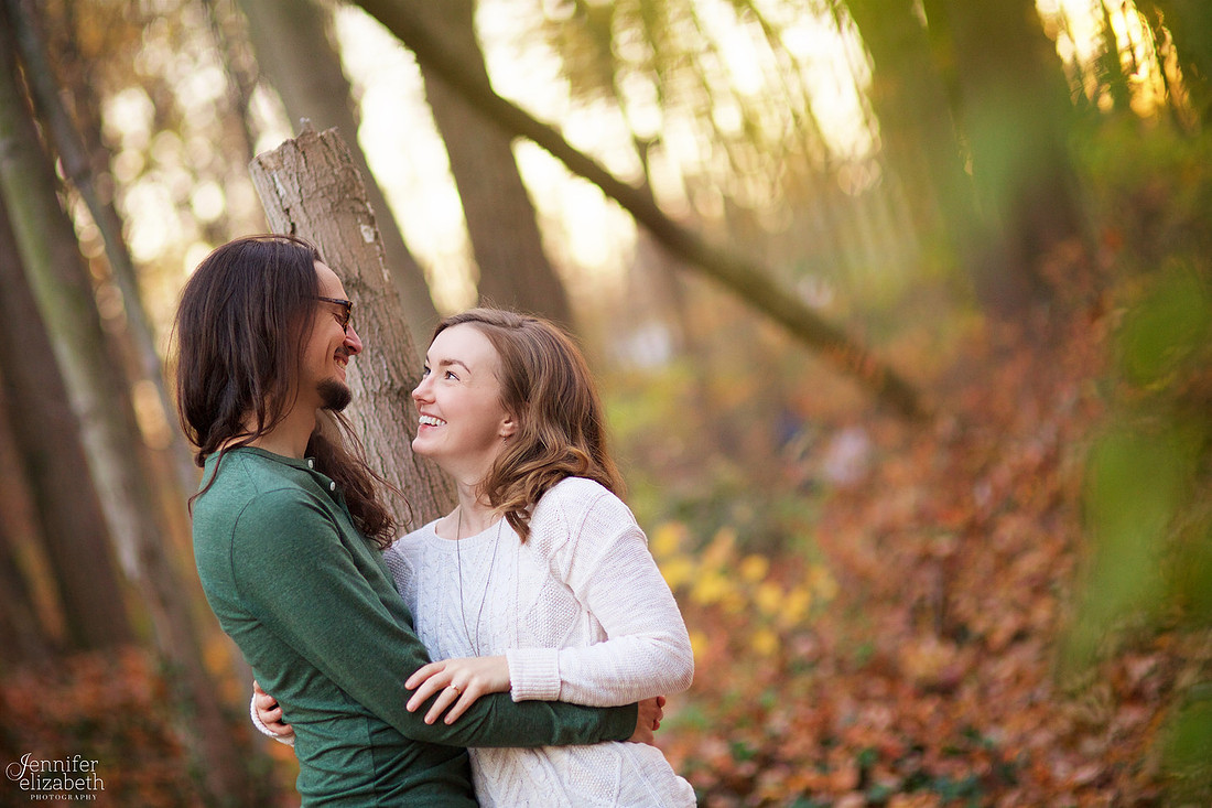 Tess and Adam's Engagement Portrait Session in Olmsted Falls, Cleveland