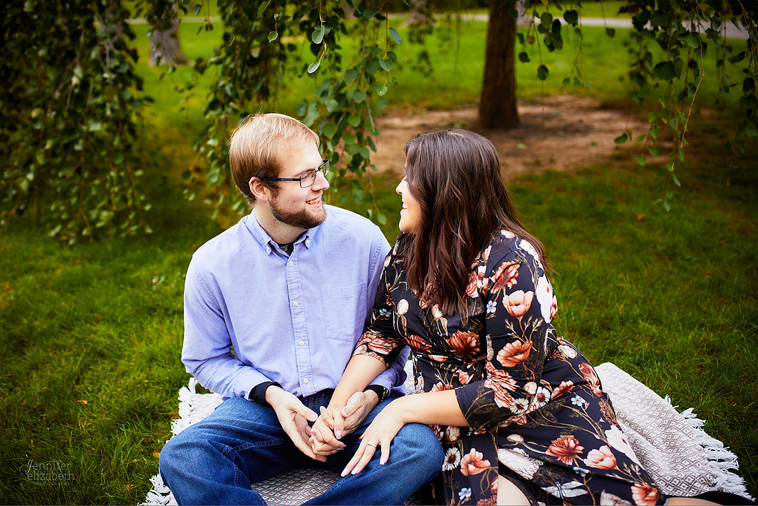 Seleste & Mark: Engagement Session at Schoepfle Gardens