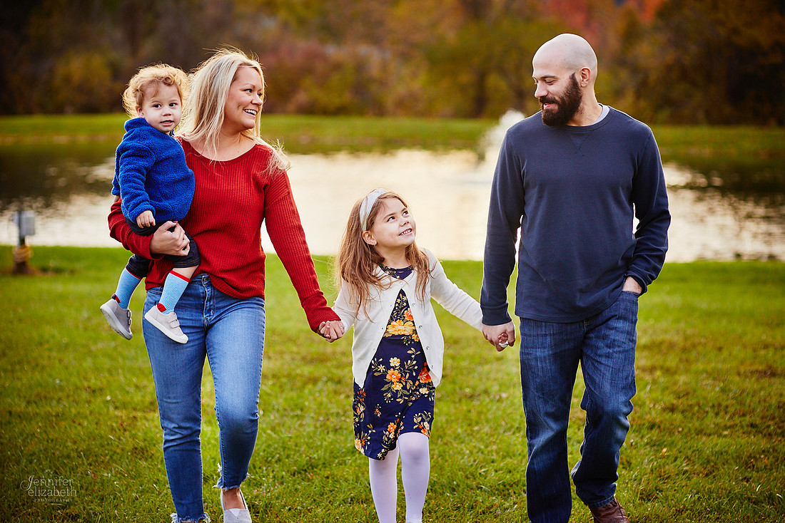 The K Family: Backyard Portrait Session in Hinckley