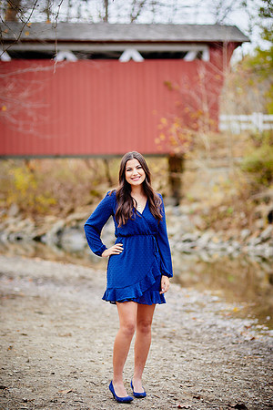 Sophia: Senior Portrait Session at Everett Road Covered Bridge