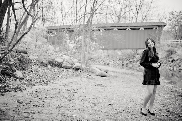 Sophia: Senior Portrait Session at Everett Road Covered Bridge