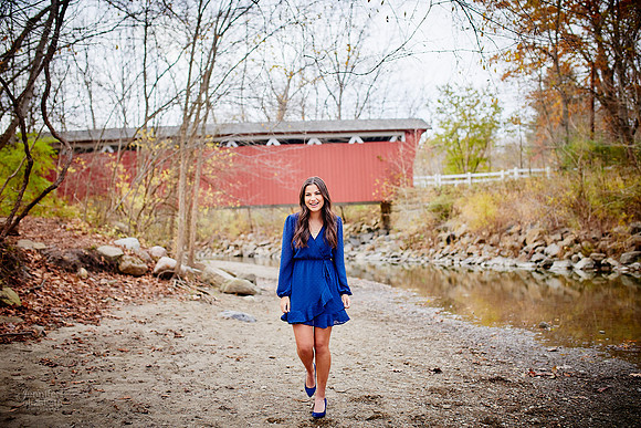 Sophia: Senior Portrait Session at Everett Road Covered Bridge