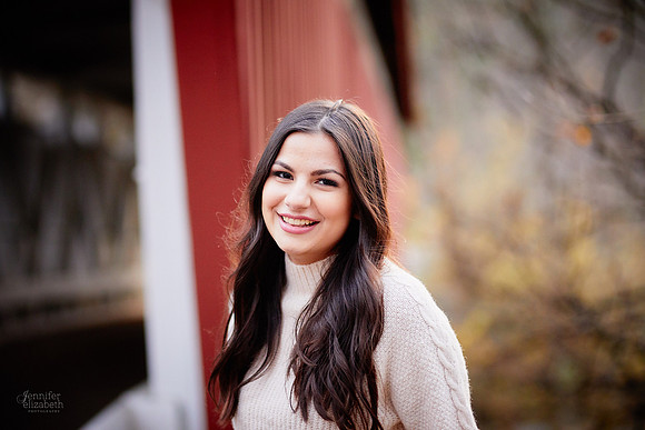 Sophia: Senior Portrait Session at Everett Road Covered Bridge