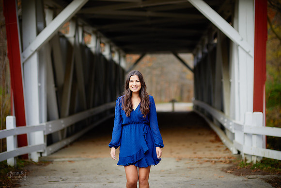 Sophia: Senior Portrait Session at Everett Road Covered Bridge