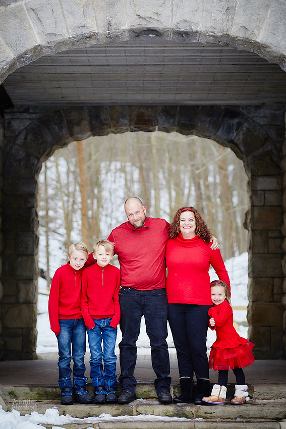 The B Family: Portrait Session at Squire's Castle in Willoughby Hills