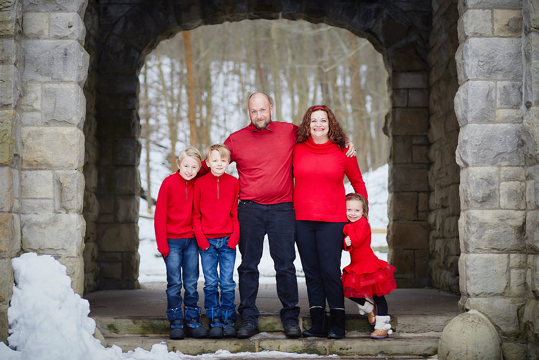 The B Family: Portrait Session at Squire's Castle in Willoughby Hills