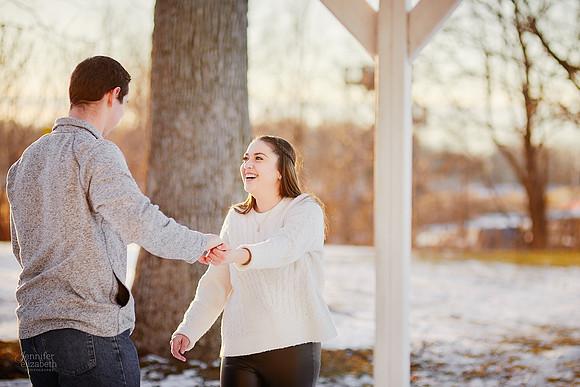 Brianna & Dan: Proposal and Engagement Portrait Session at The Lodge at Geneva-on-the-Lake