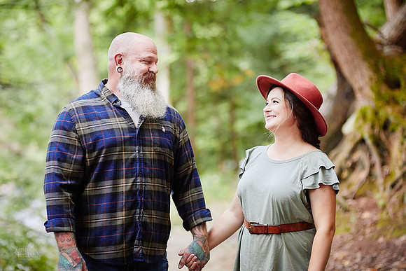 Jessica & Joe: Engagement Session at Henry Church Rock in Chagrin Falls