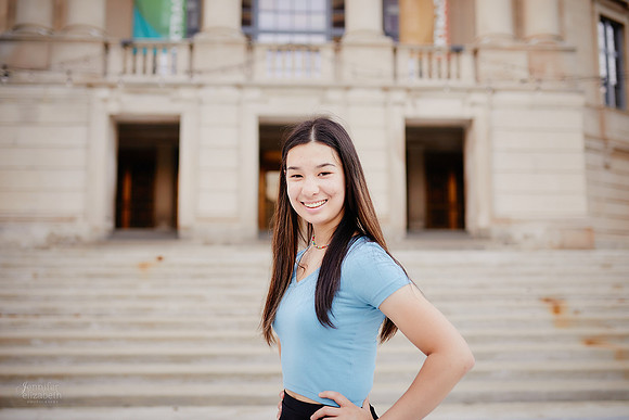 Christina: Senior Portrait Session at the Cleveland Museum of Art and Wade Lagoon